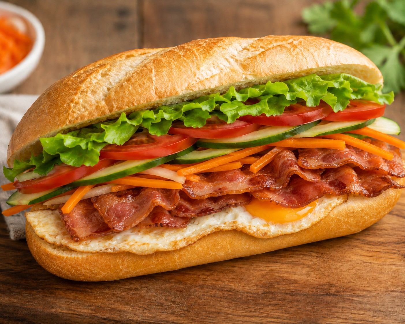 Bacon & Egg salad Roll